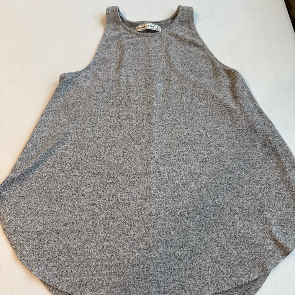 Abercrombie & Fitch Gray Heathered Swing Tank Top Racerback Small